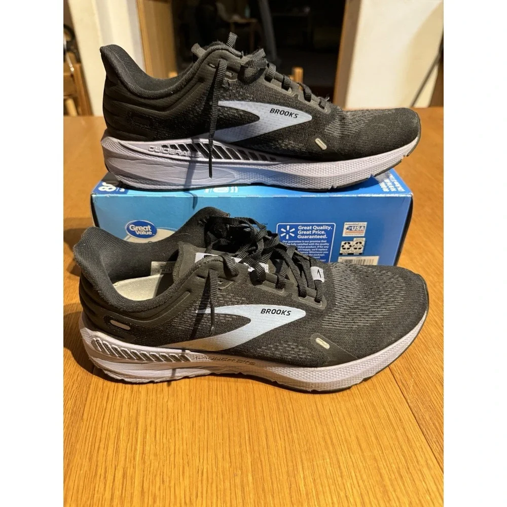 Brooks Launch GTS 11.5 Black Gray Running Walking Support Shoes Men